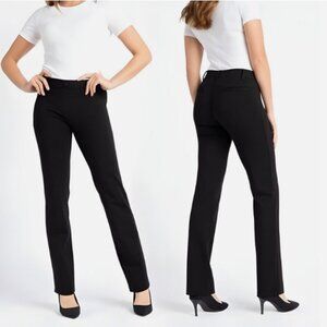 BETABRAND Dress Pant Yoga Pants Black Straight Leg S Stretch Career BusinessWork